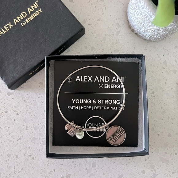 ALEX AND ANI young & strong bangle bracelet EUC - Picture 1 of 11